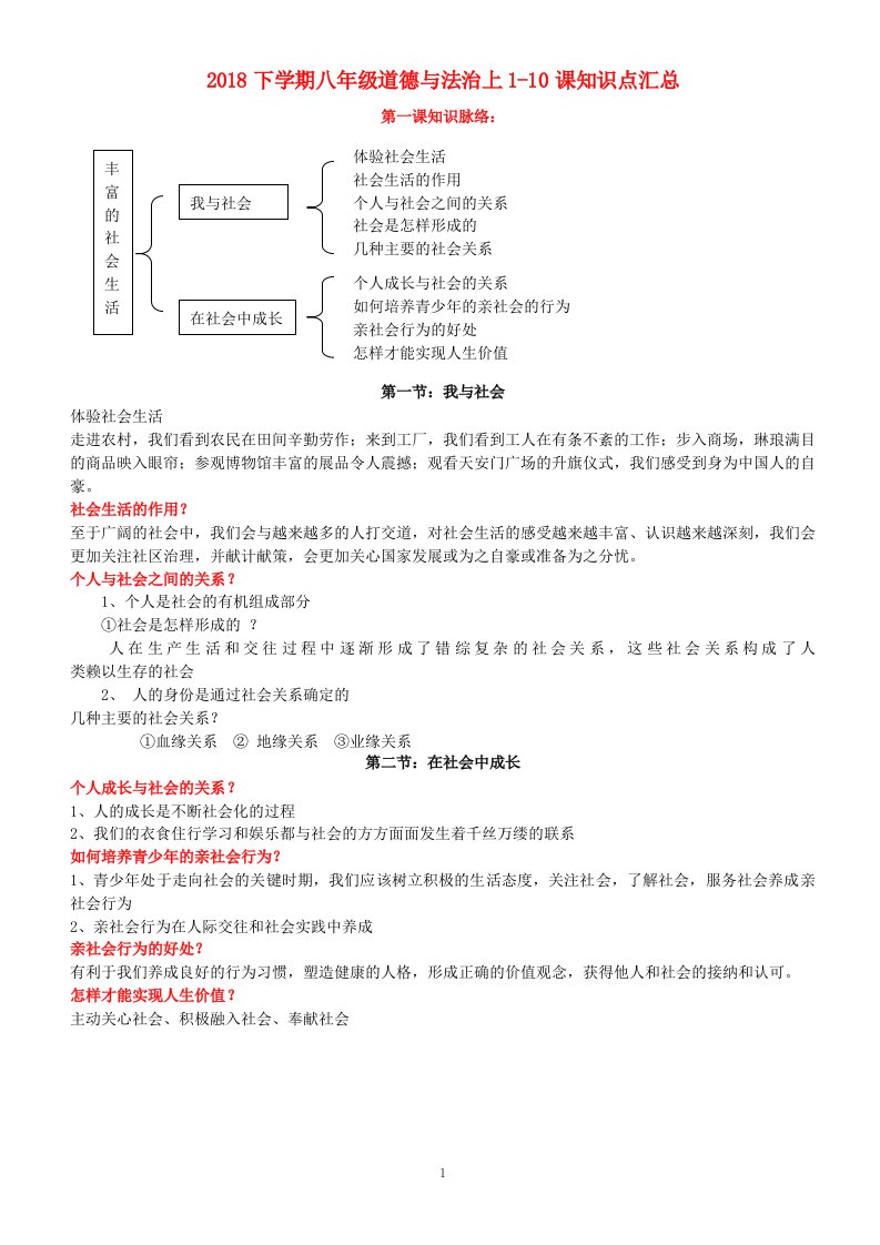 八上道法