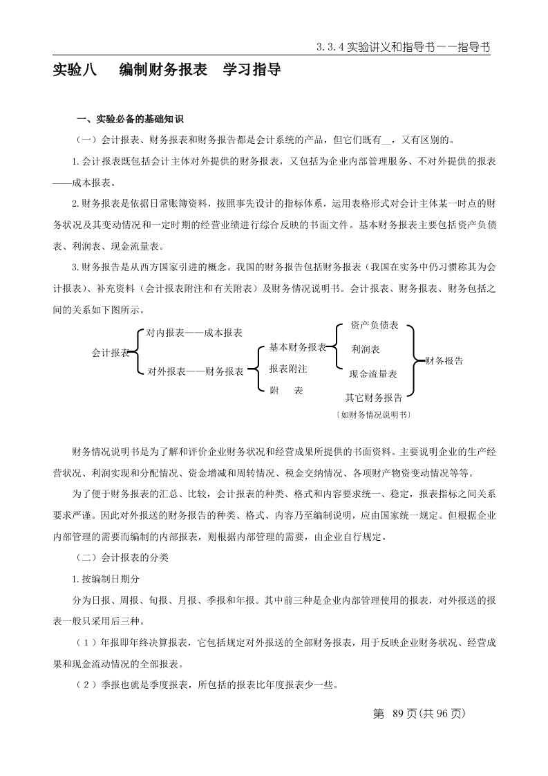 编制财务报表