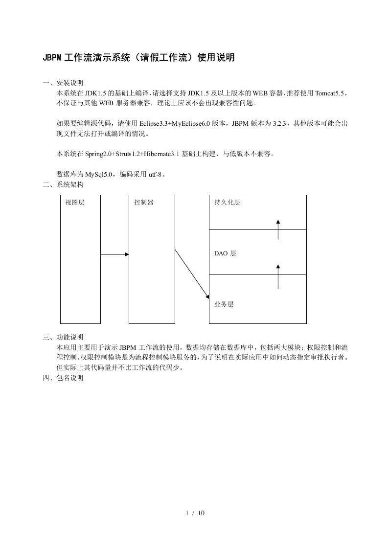 JBPM工作流演示系统使用说明