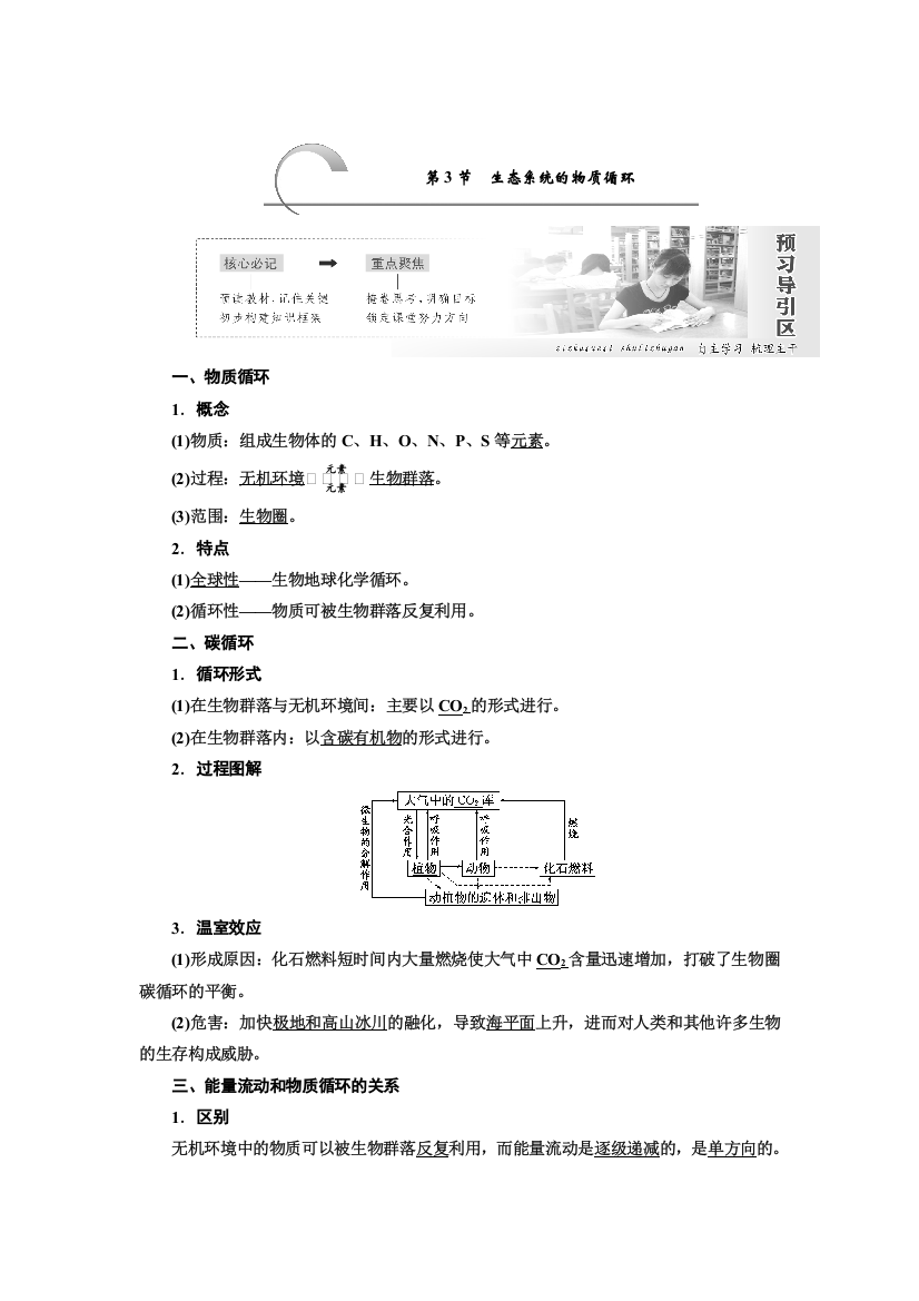 2019年生物新同步人教必修三讲义：第5章