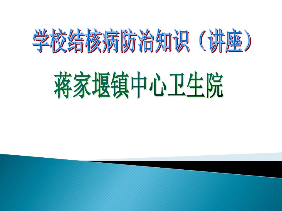 学校结核病防治知识讲座课件ppt课件