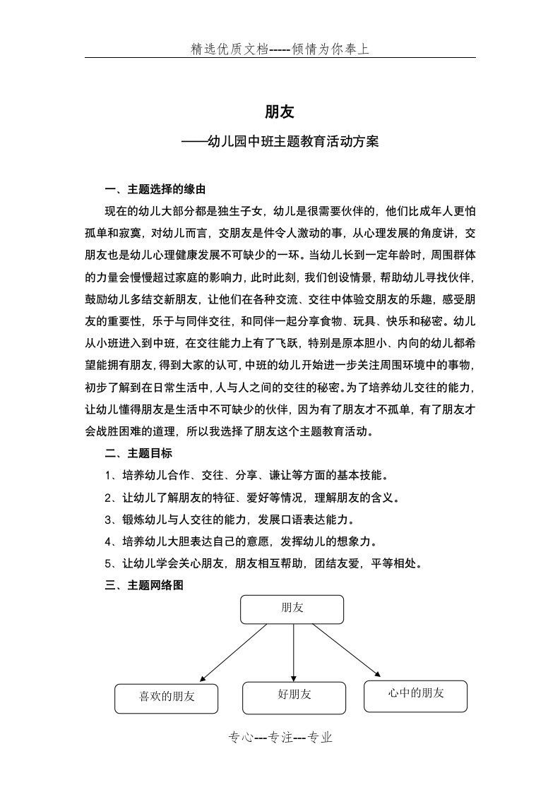 电大学前教育专业毕业主题活动设计(共8页)