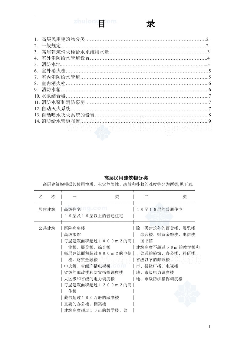 高层民用建筑物分类