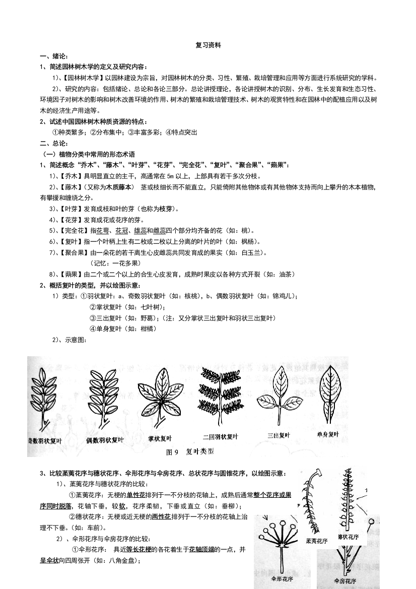 树木学知识整理