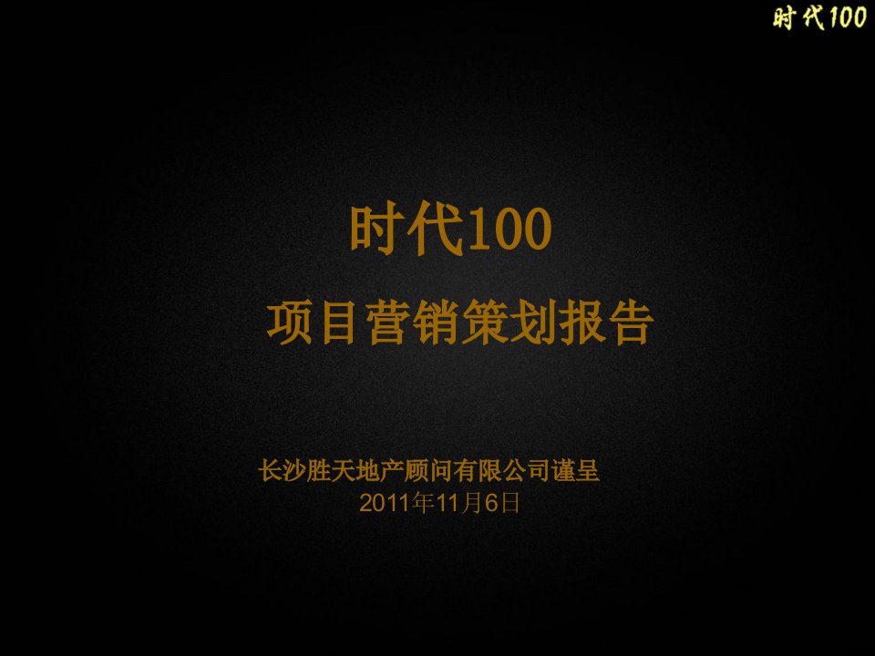 冷水江市时代100项目推广方案(长沙胜天地产服务机构)