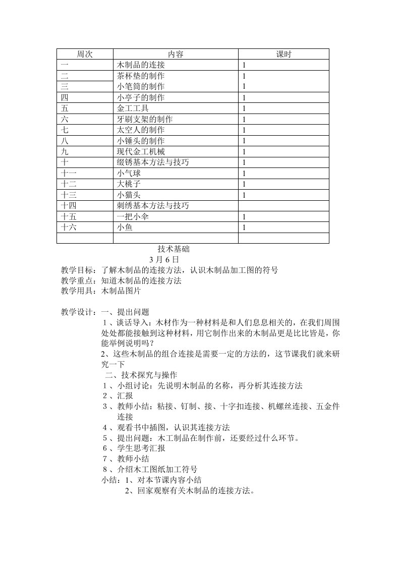 木制品的连接