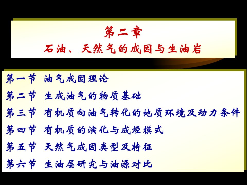 石油地质学课件第二章.石油成因理论