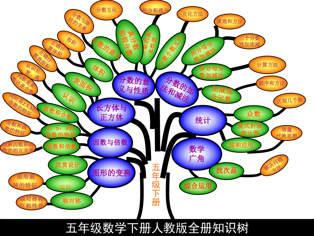 五年级下册数学全册知识树