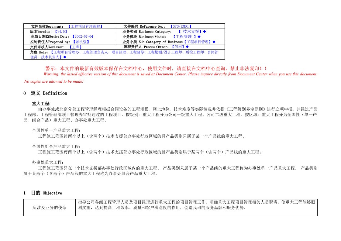 工程项目管理流程V