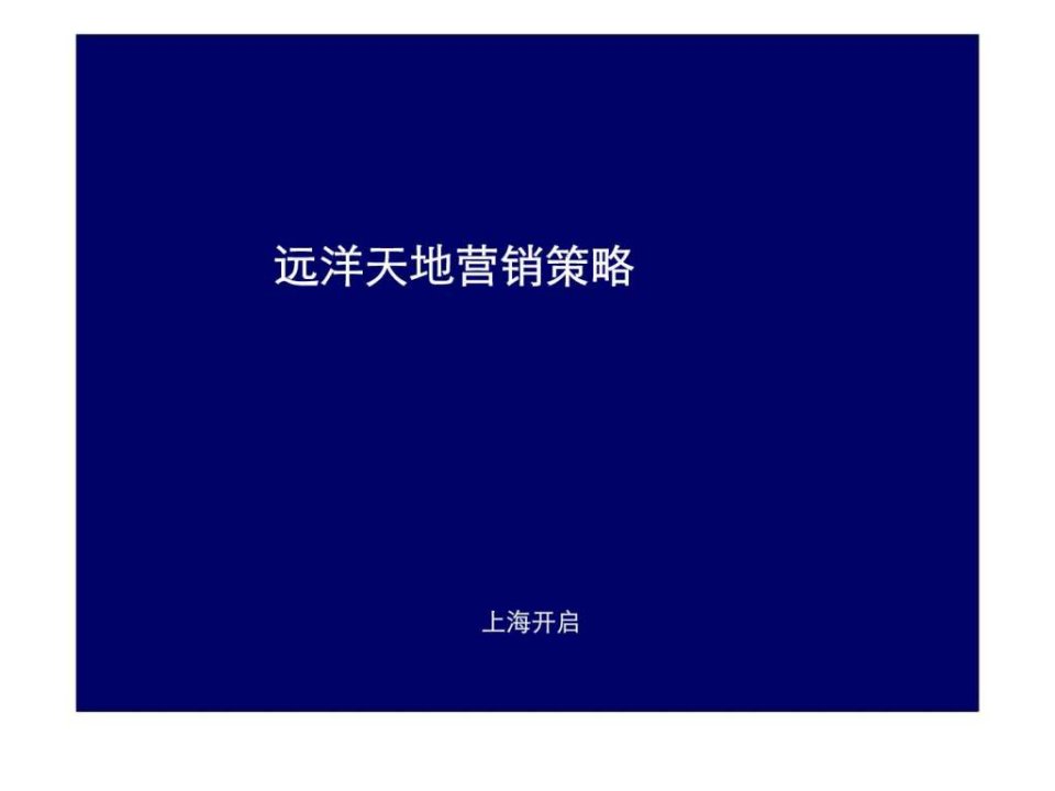 辽宁沈阳远洋天地项目年度营销策略方案