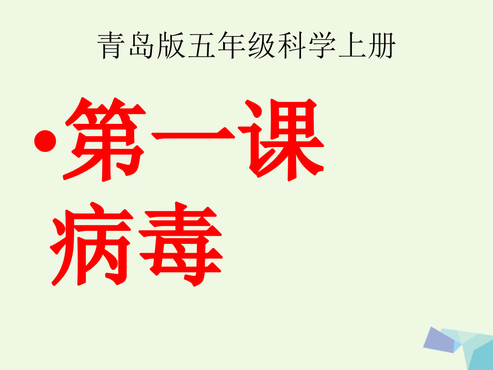 六年级科学上册