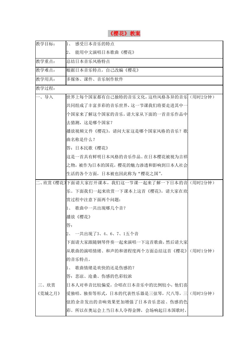 八年级音乐下册