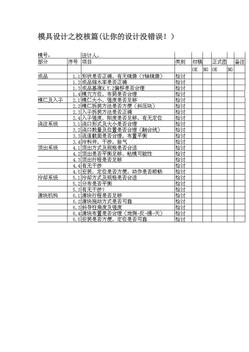 模具设计之校核篇