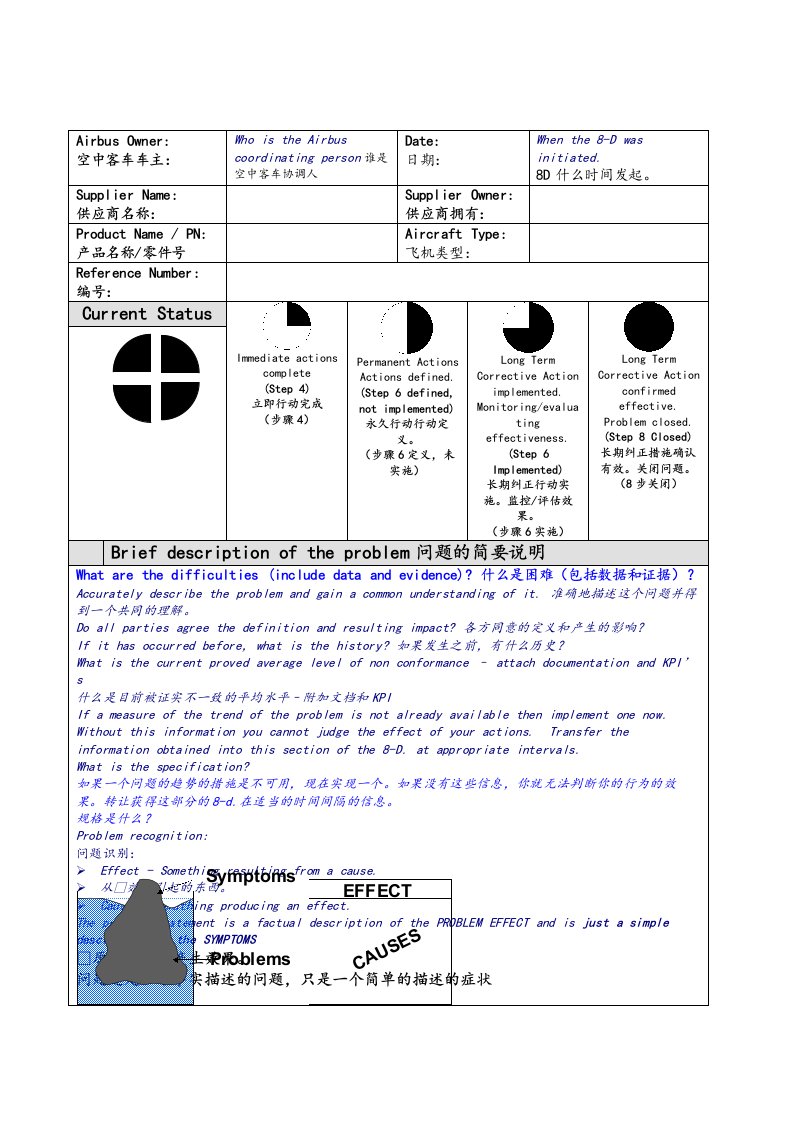 欧洲空中客车飞机公司管理系统8D资料报告材料(中文)