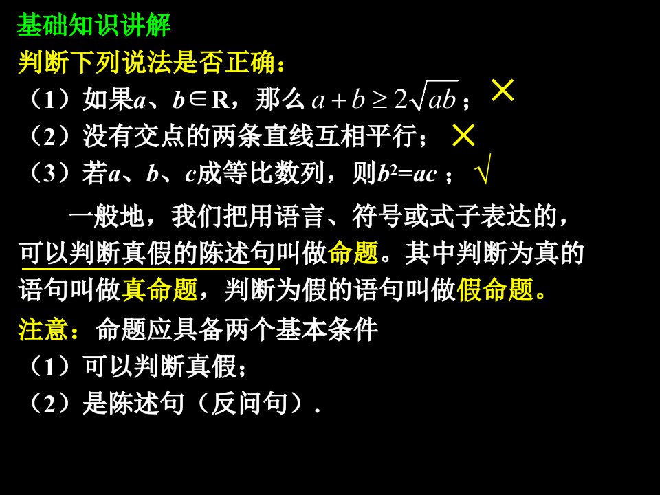 命题与四种命题及其关系PPT优秀课件