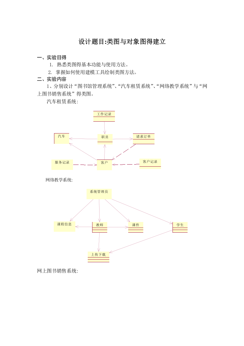 实验4-类图与对象图