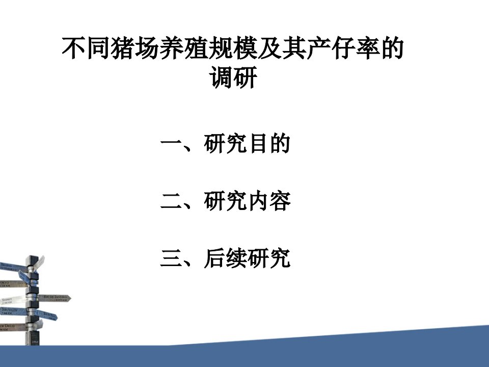 不同养猪规模的调研及其产仔率