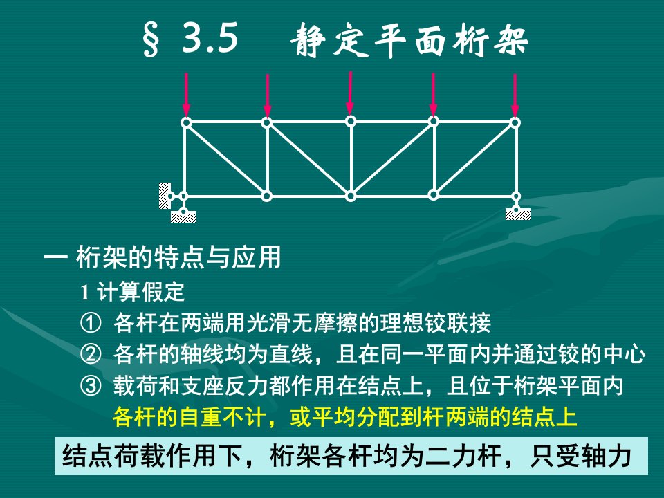 结构力学第三章静定平面桁架