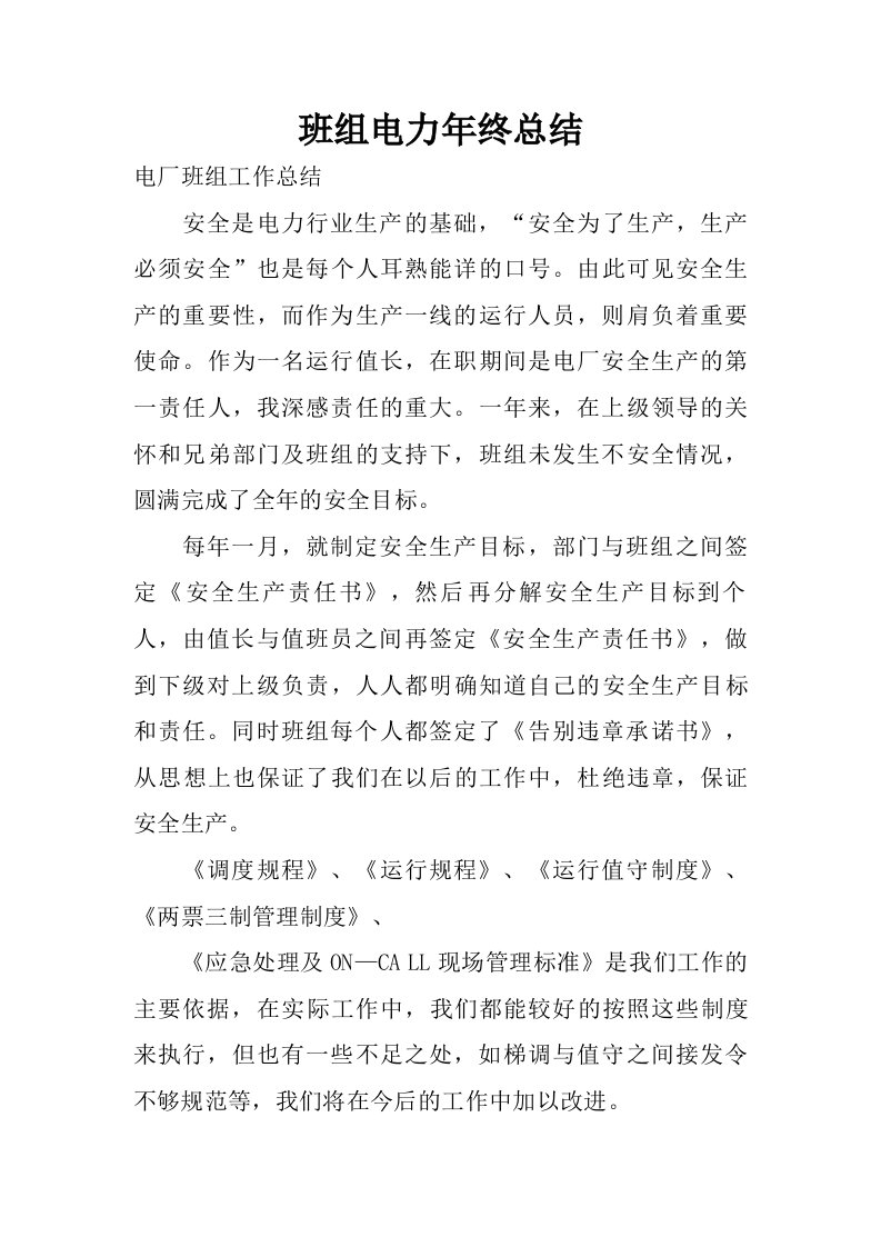 班组电力年终总结.doc