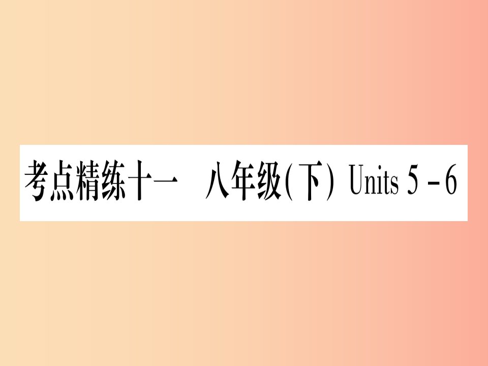 甘肃省2019中考英语