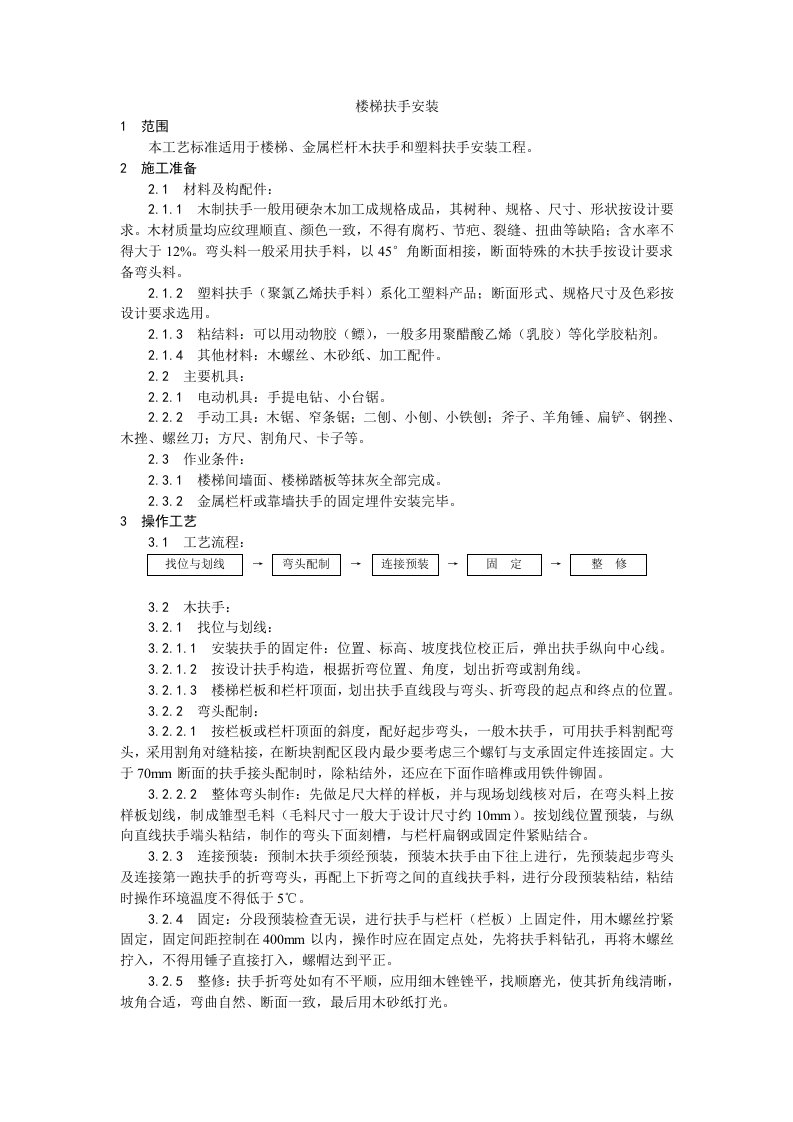 施工组织-042楼梯扶手安装工艺