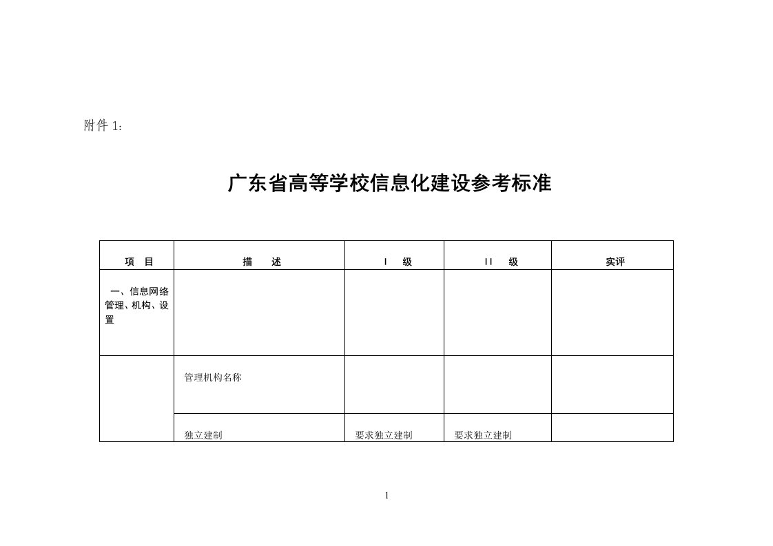 广东省高等学校信息化建设参考标准