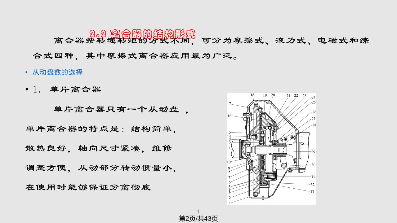 汽车设计离合器设计