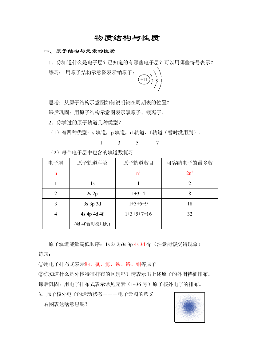 物质结构与性质