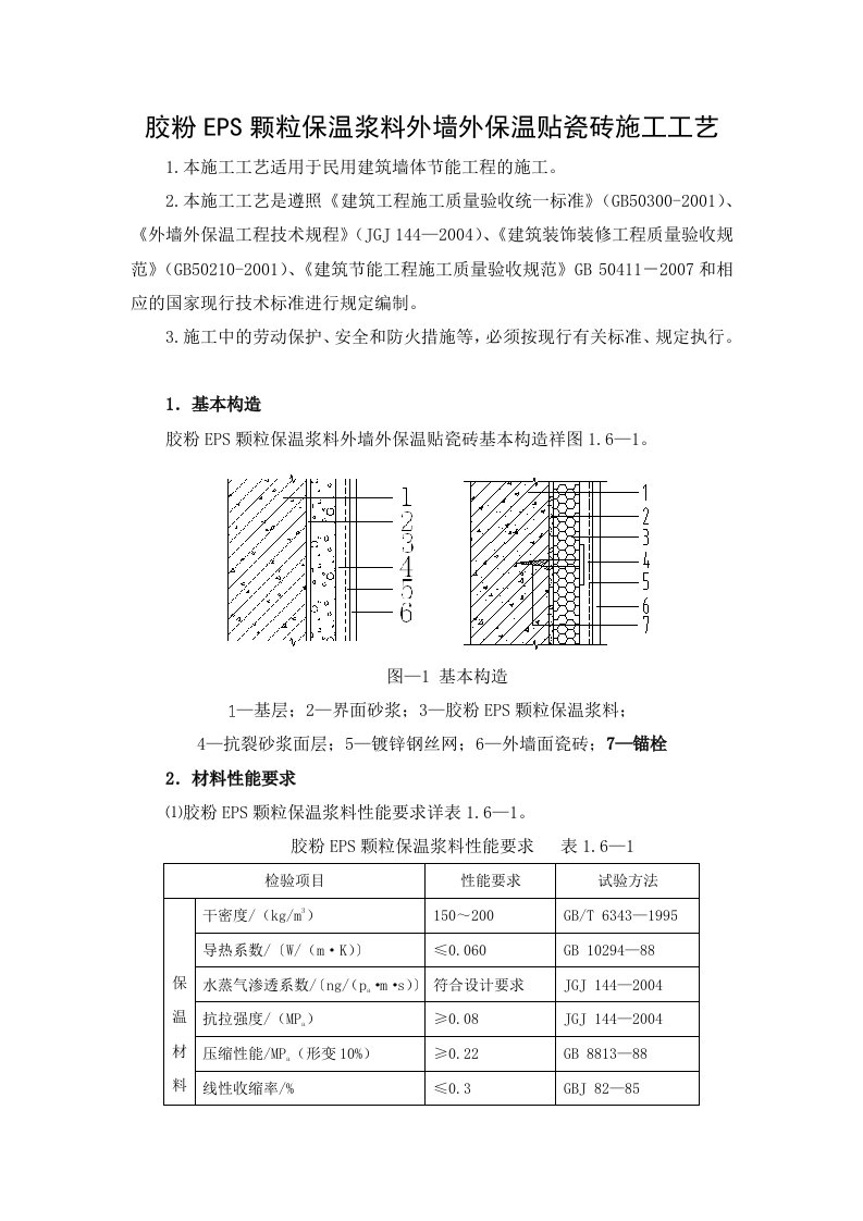 胶粉eps颗粒保温浆料外墙外保温贴瓷砖施工工艺