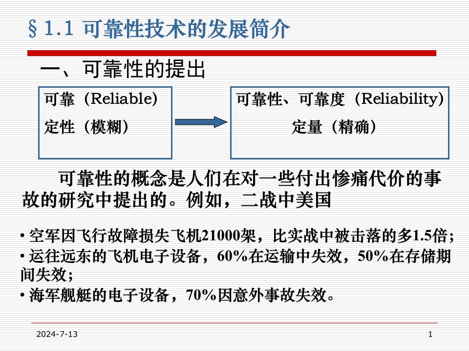 可靠性基本概念与参数体系xinconcept精品课件