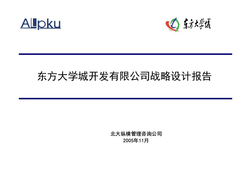 北大纵横-东方大学城开发有限公司战略设计报告