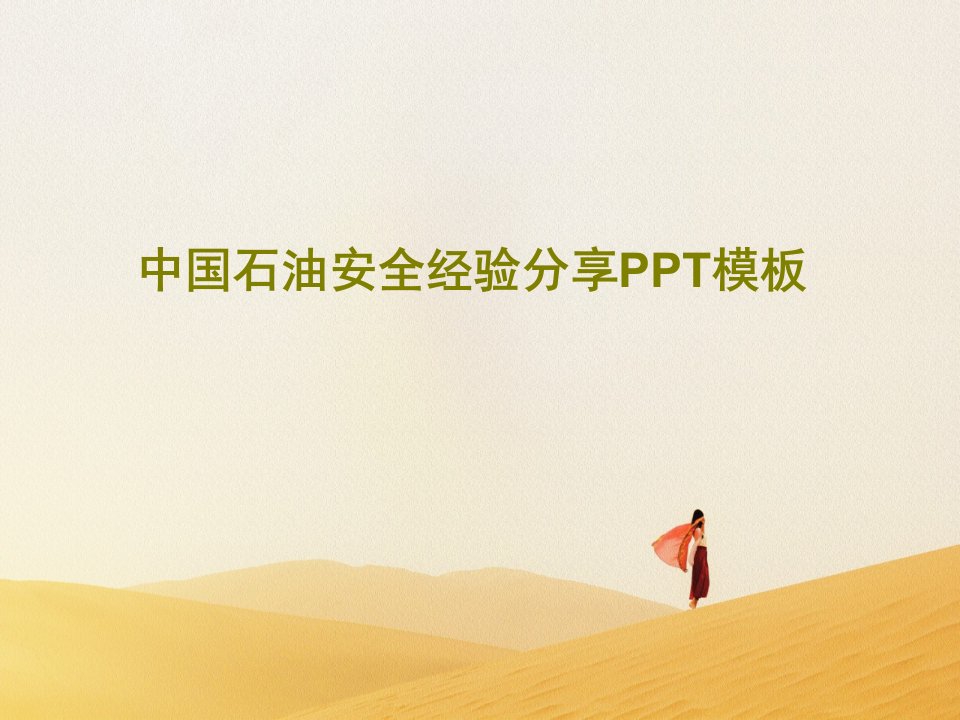 中国石油安全经验分享PPT模板共24页