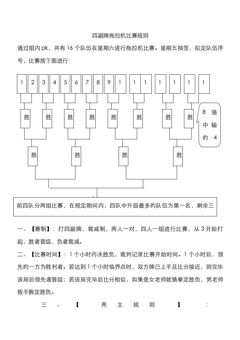 拖拉机比赛规则