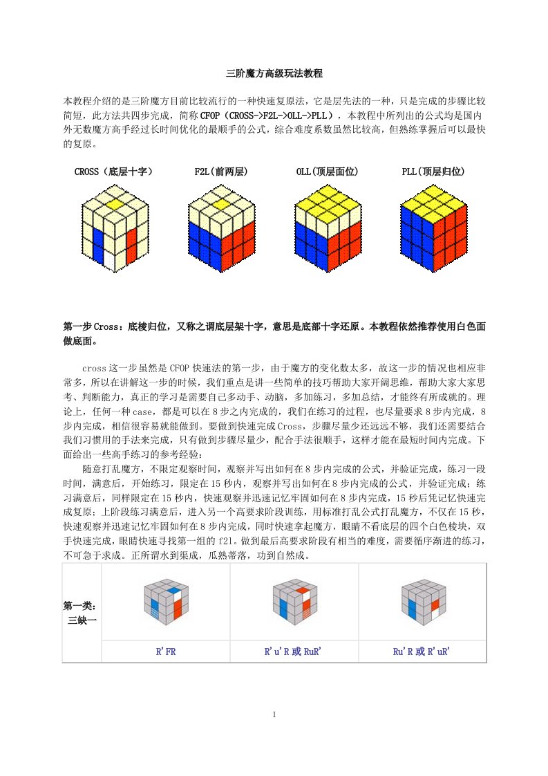 三阶魔方高级玩法