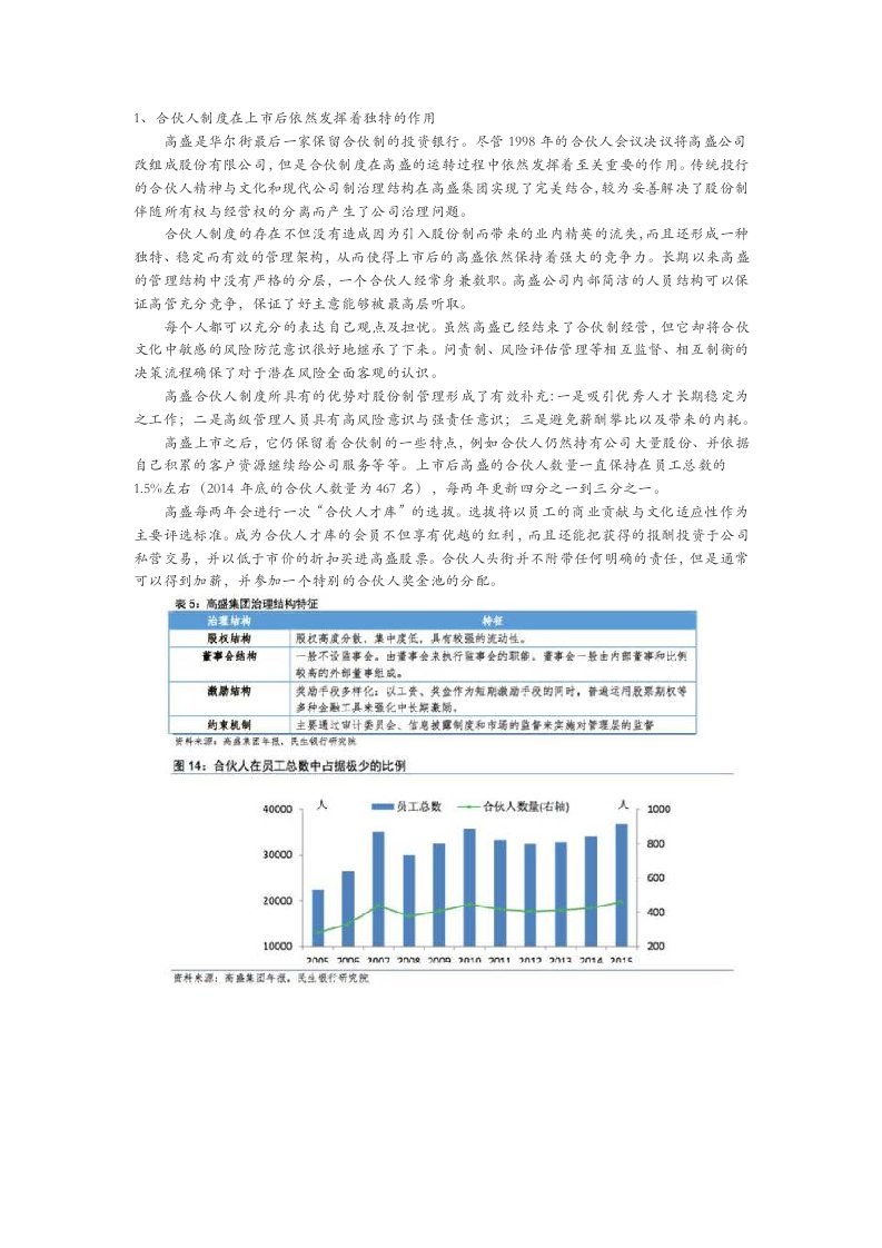 高盛合伙人制度