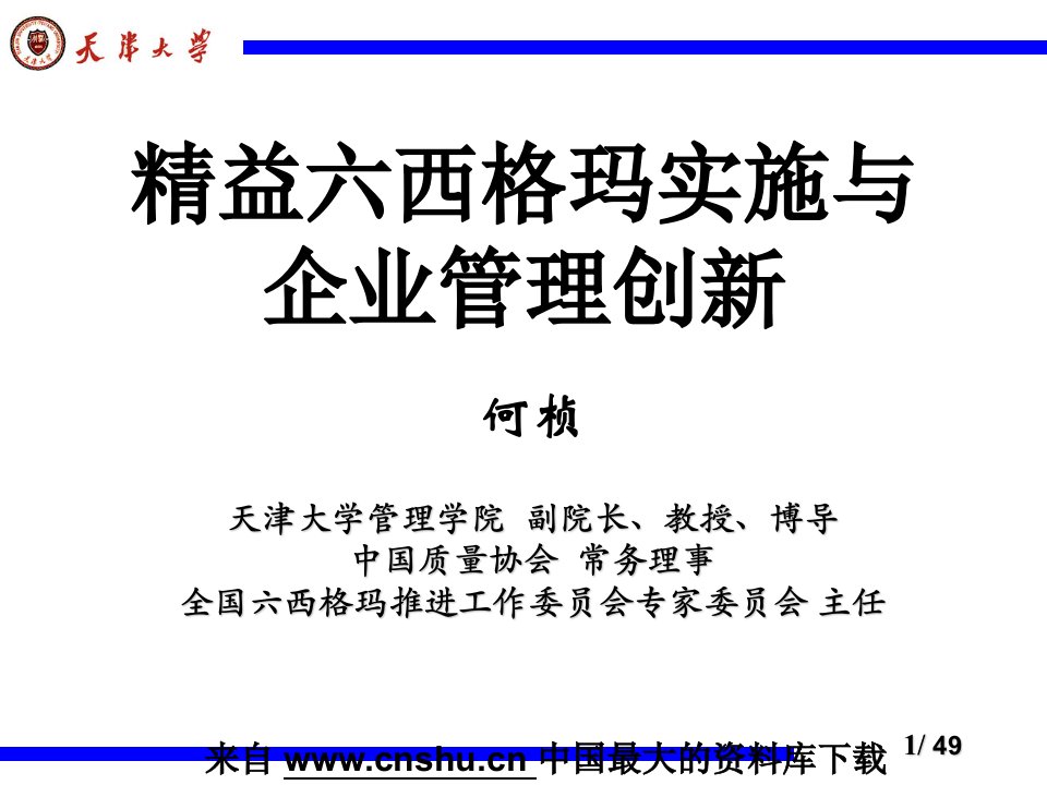 精益六西格玛实施与企业管理创新(ppt