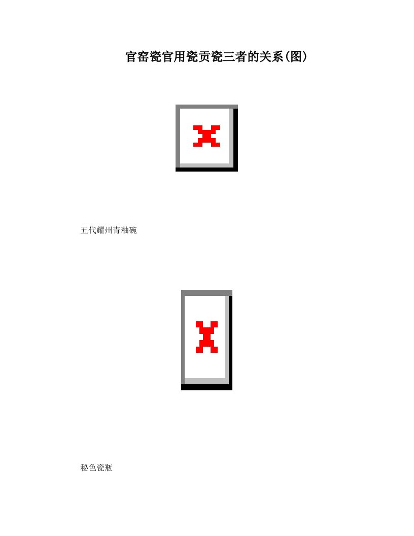 官窑瓷、官用瓷、贡瓷三者的关系(图)