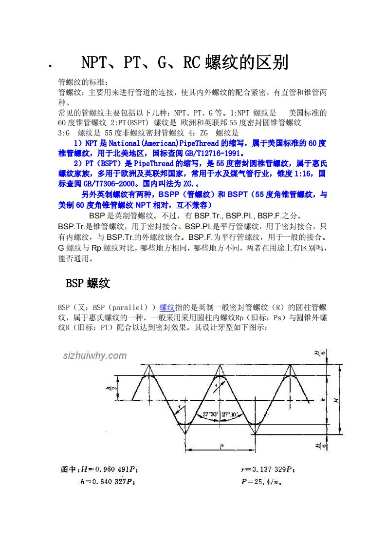 美制管螺纹，与英制管螺纹