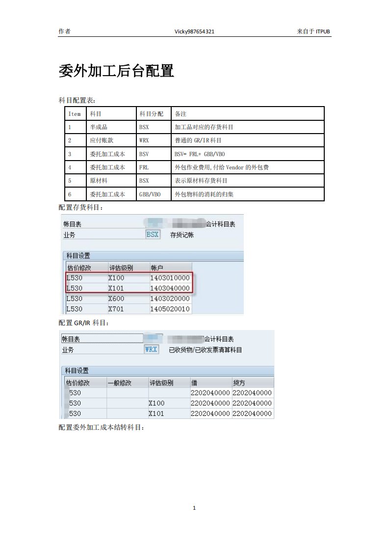 sap-委外加工业务处理