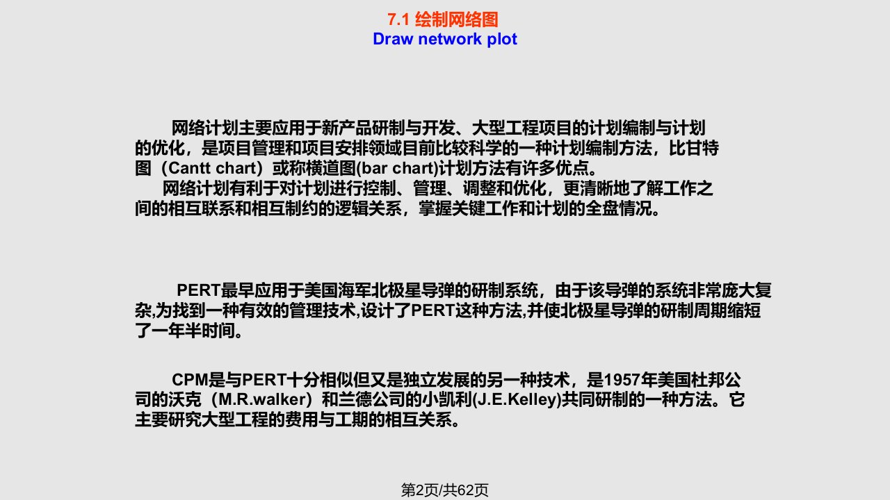 运筹学网络计划