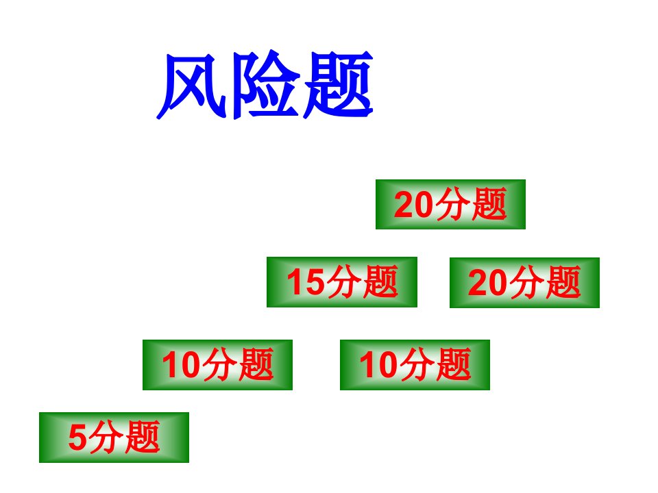 班会附加风险题