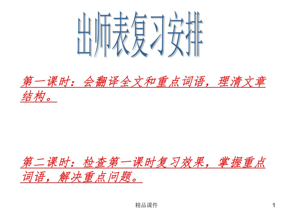 出师表复习完整ppt课件