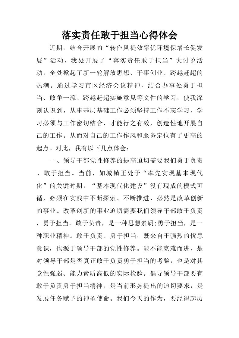 落实责任敢于担当心得体会.doc