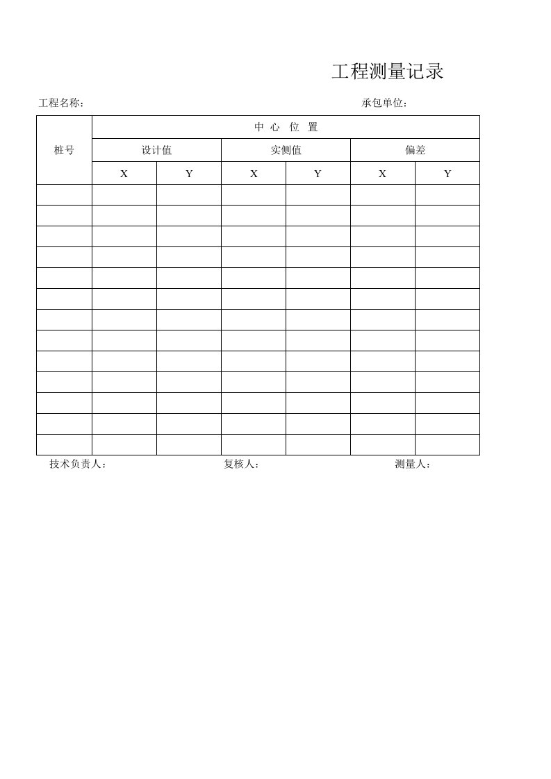 工程资料-1工程测量记录