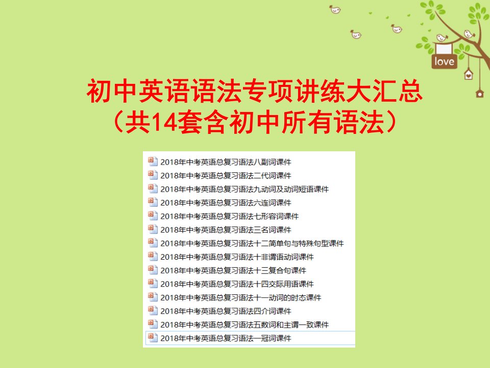 中考英语总复习语法专项复习ppt课件汇总