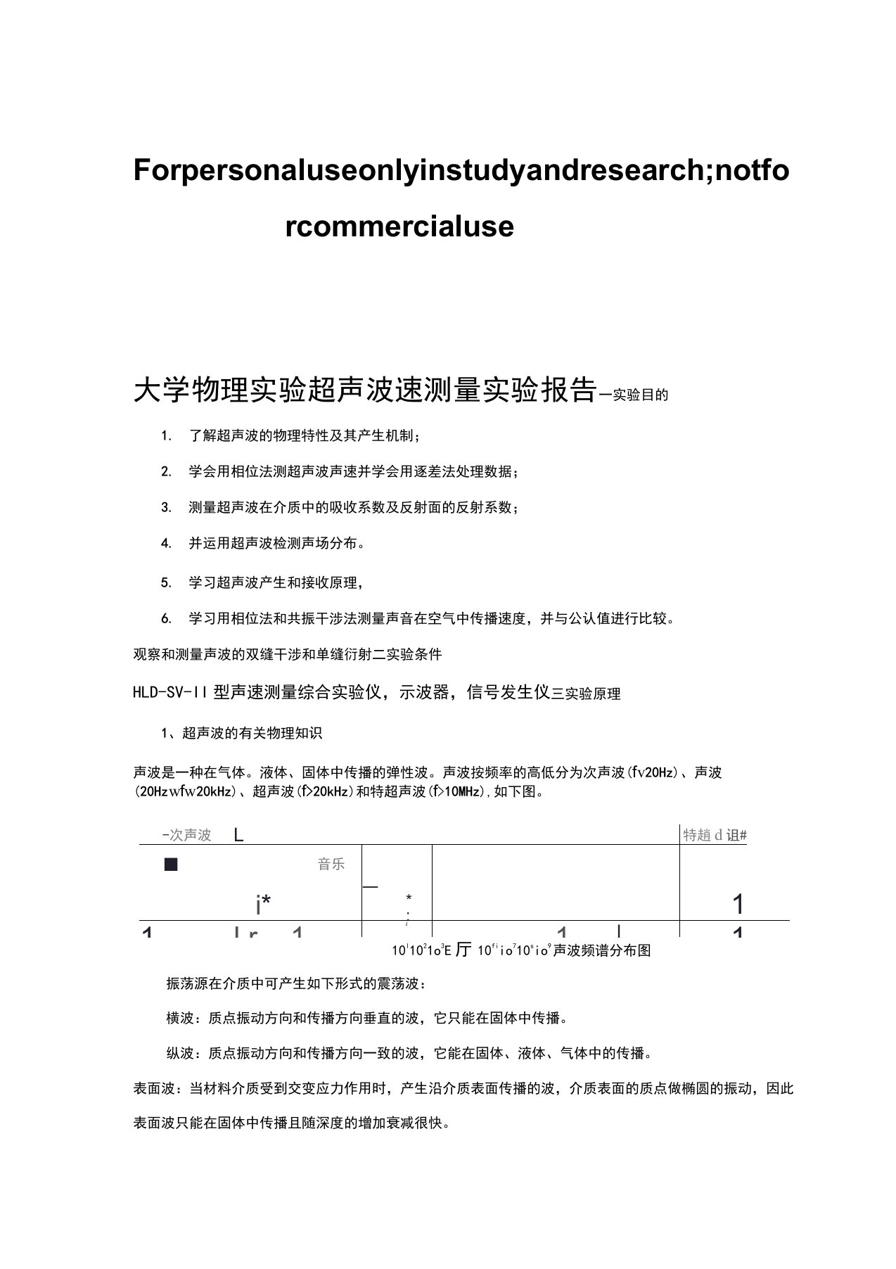 大学物理实验超声波速测量实验报告