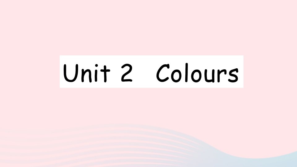 三年级英语上册Unit2Colours作业课件人教PEP