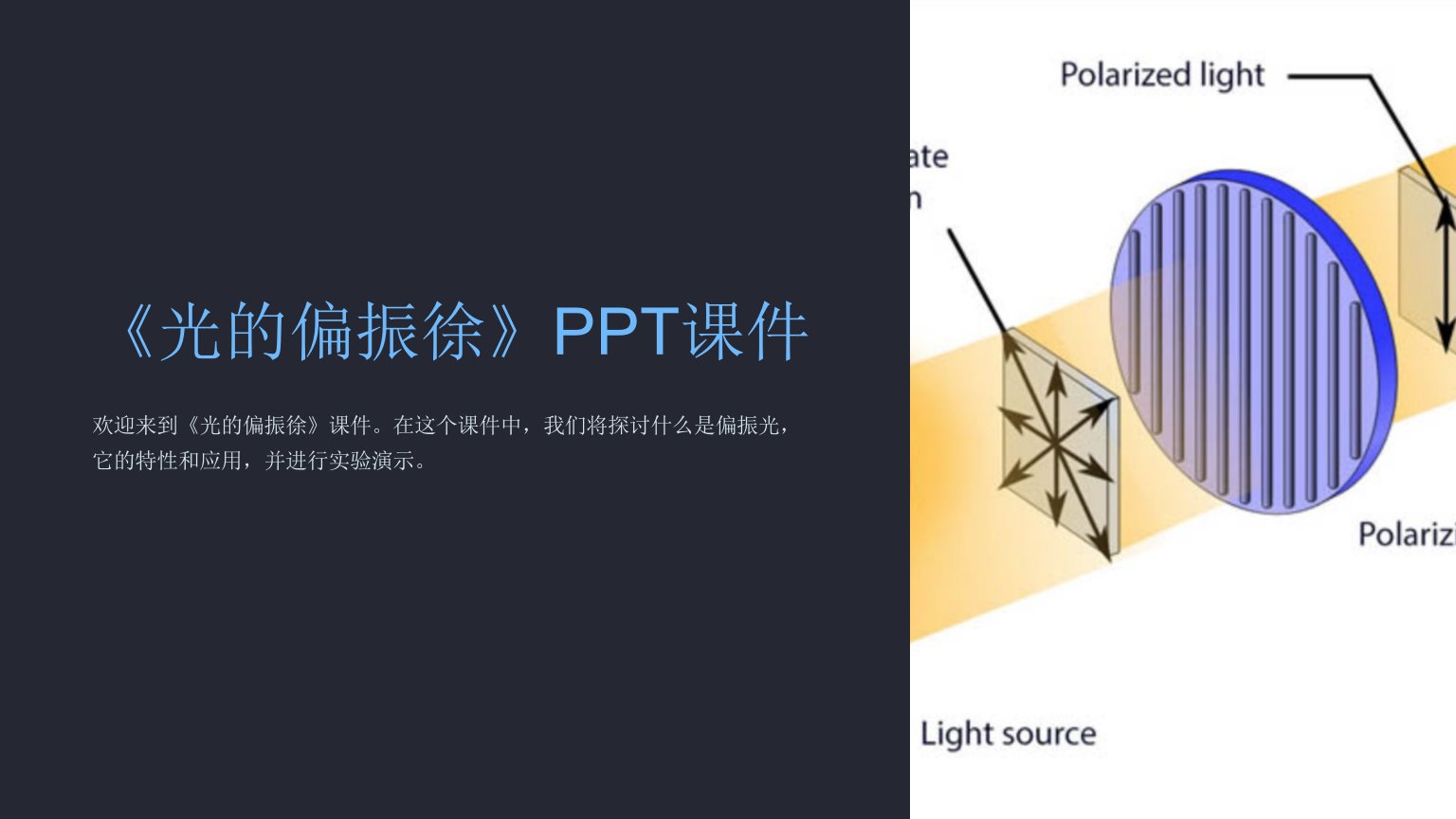 《光的偏振徐》课件