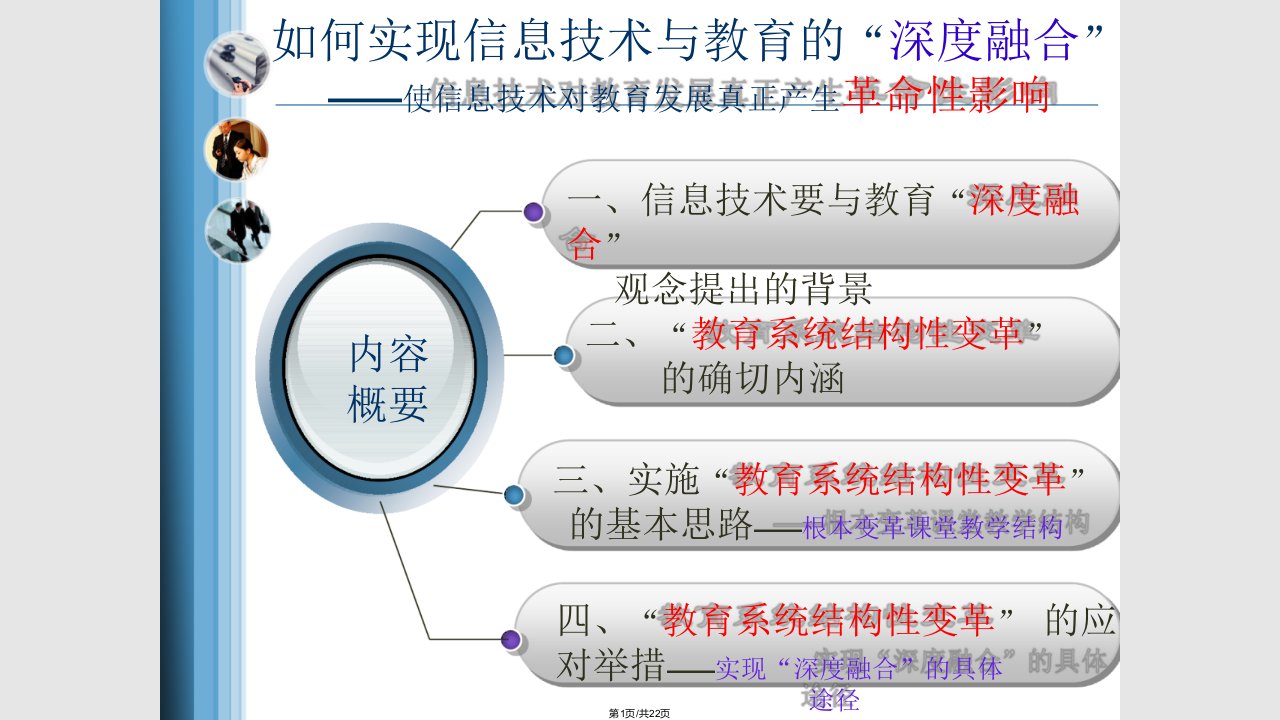 如何实现信息技术与教育的深融合何克抗教授PPT课件