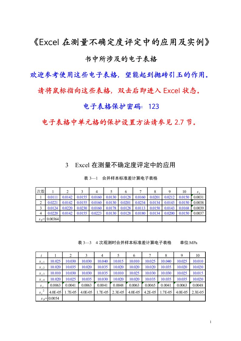 《Excel在测量不确定度评定中的应用及实例》--电子表格13.03